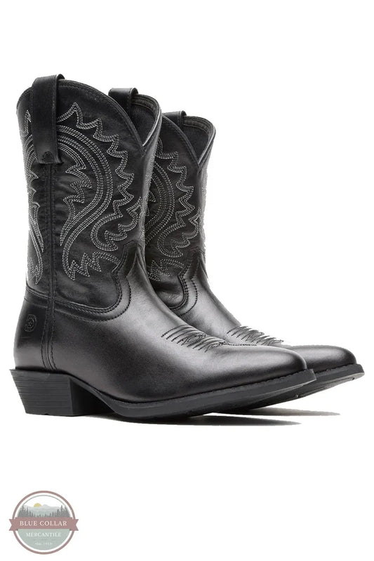 Durango DBT0249 Kid's Shyloh Western Boots in Black side by side view
