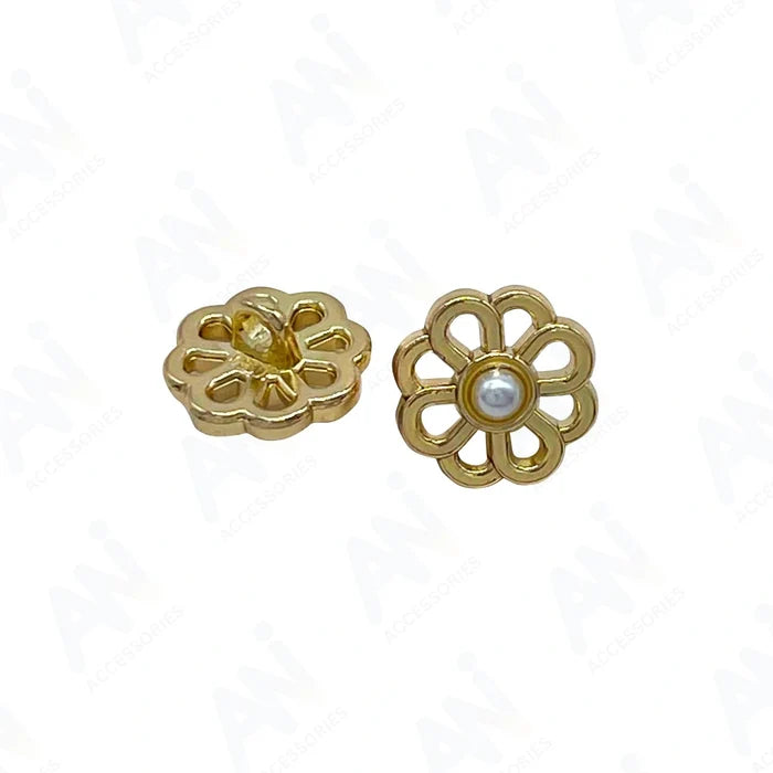 Decorative Flower Metal Buttons | 12mm(20L)