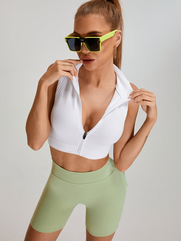 Deep V Back Pocket Scrunch Bum Booty Shorts