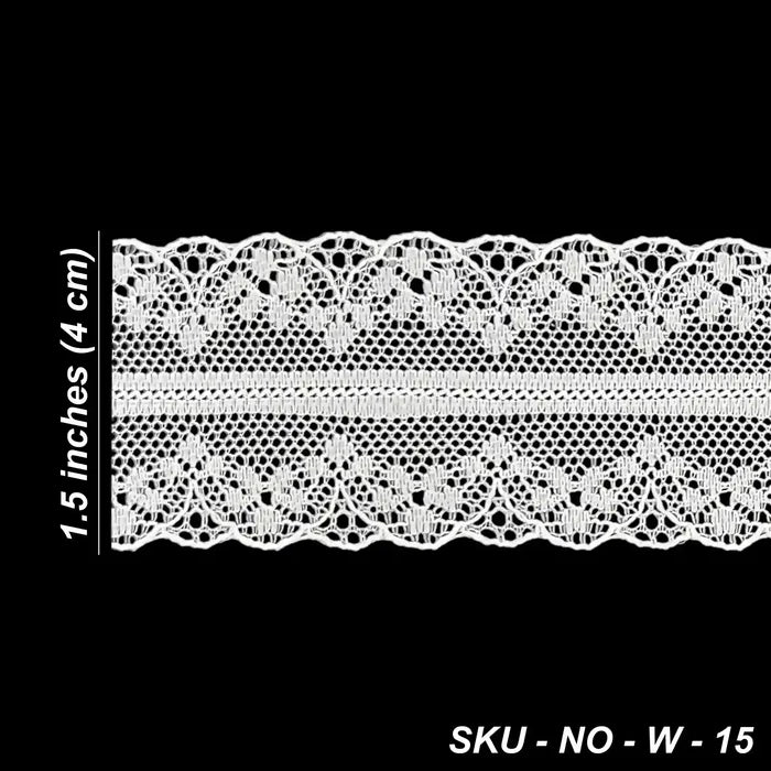Delicate White Net Trim | SKU-W15