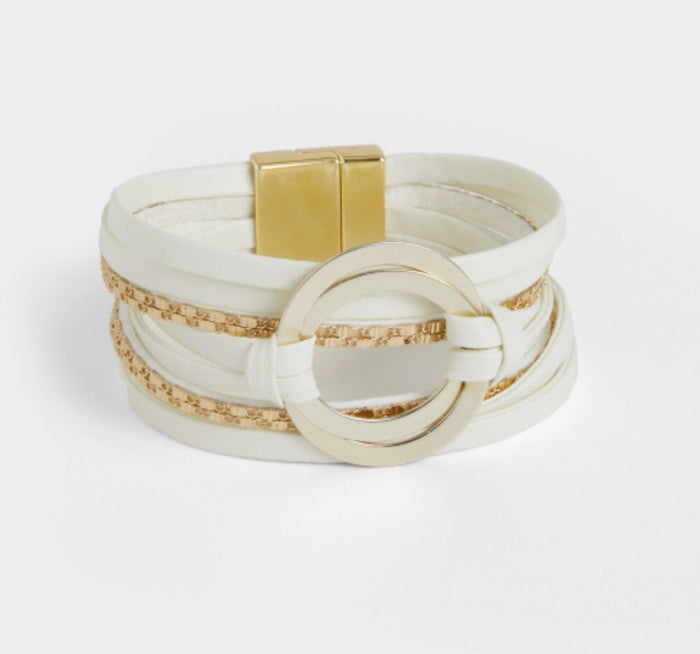 Delicia Magnetic Bracelet - White