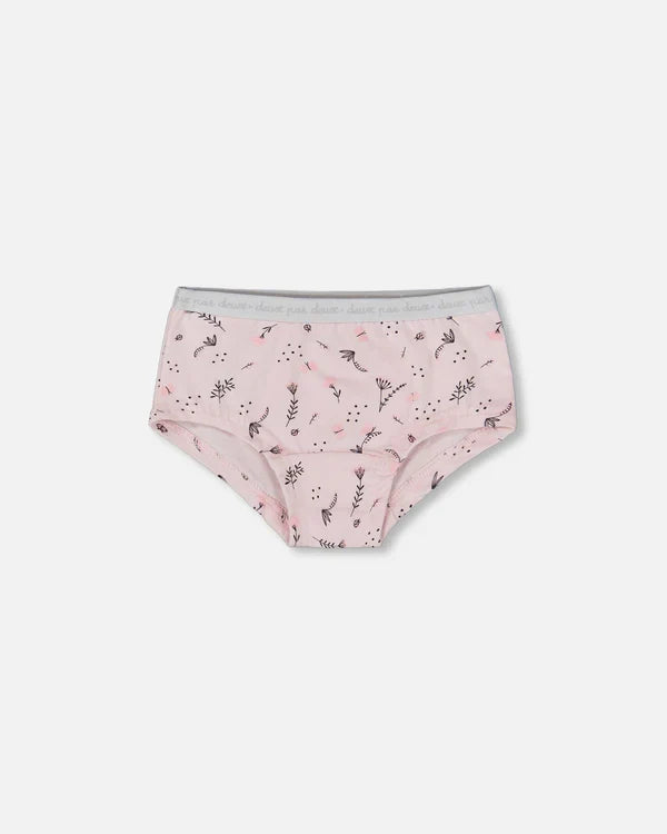 Deux Par Deux Boyshort Panty - Printed Pastel Field Flowers