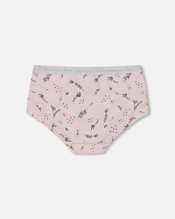 Deux Par Deux Boyshort Panty - Printed Pastel Field Flowers