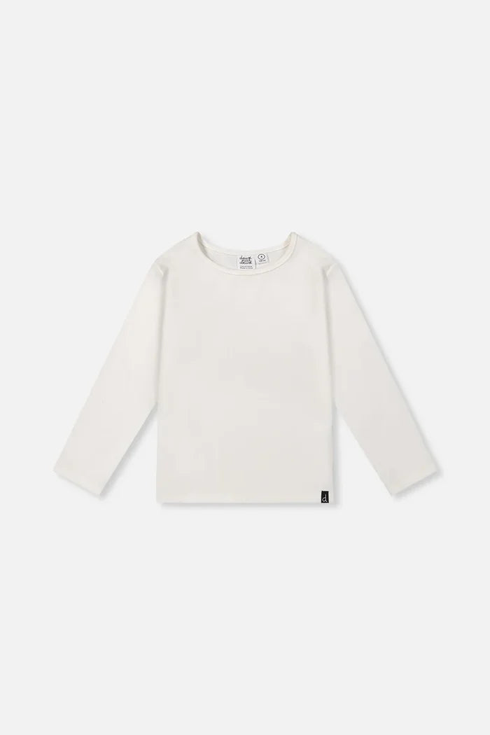 Deux Par Deux Brushed Ribbed Crew Neck - Off White