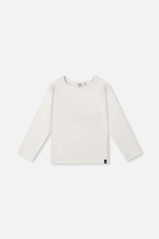 Deux Par Deux Brushed Ribbed Crew Neck - Off White