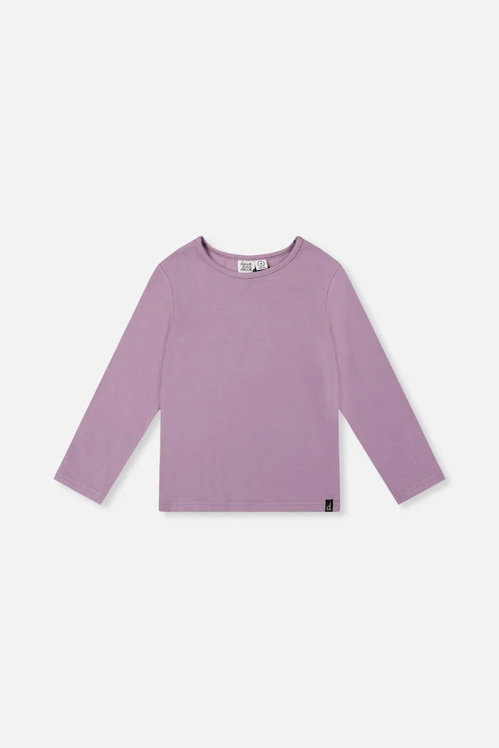 Deux Par Deux Brushed Ribbed Crew Neck - Violet/Dusk
