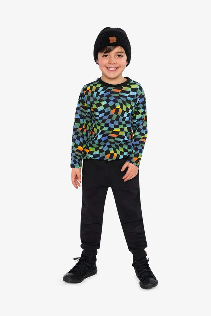 Deux Par Deux Fleece Sweatpants With Pockets - Anthracite/Black