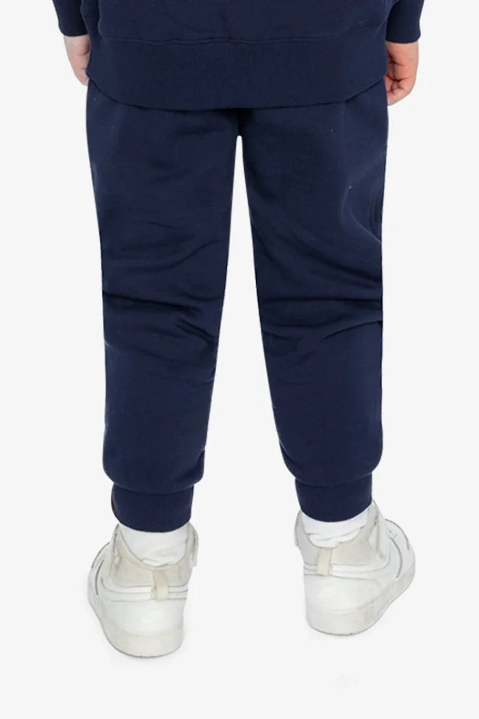 Deux Par Deux Fleece Sweatpants With Pockets - Peacoat Navy Blue