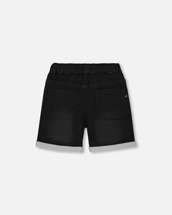 Deux Par Deux French Terry Denim Short - Black Jeans 2025