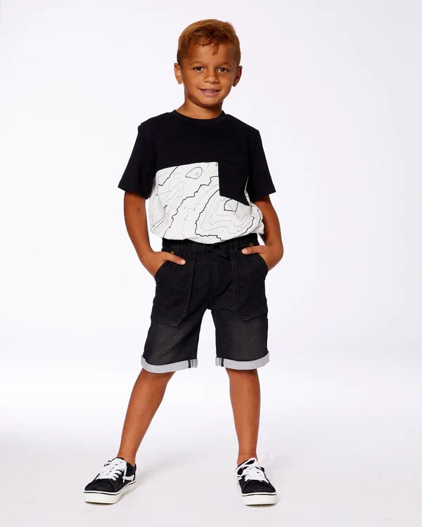 Deux Par Deux French Terry Denim Short - Black Jeans 2025