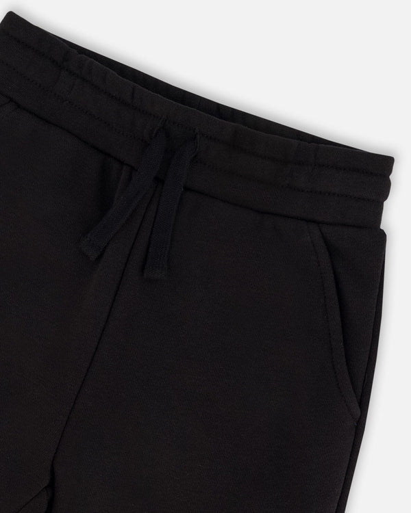 Deux Par Deux French Terry Sweatpants With Side Pockets - Anthracite/Black