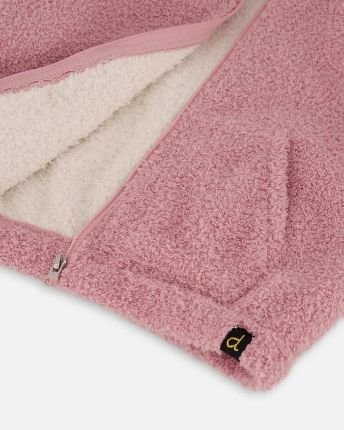 Deux Par Deux Hooded Full Zip Jacket - Dusty Pink/Dawn
