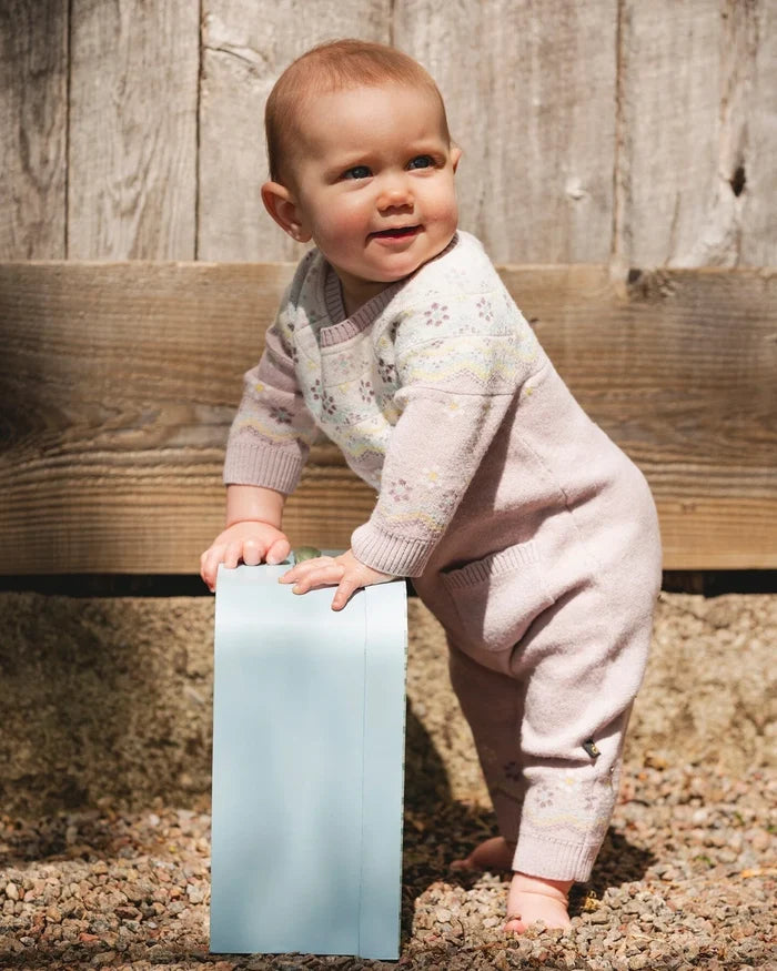 Deux Par Deux Jacquard Knitted Romper - Keepsake Lilac