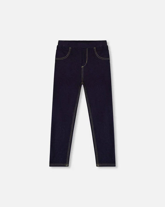 Deux Par Deux Jeggings - Navy Denim