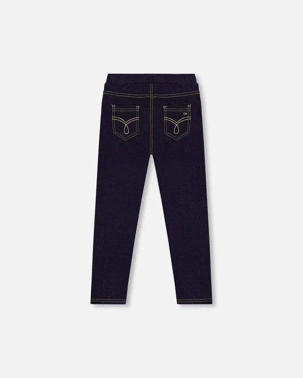 Deux Par Deux Jeggings - Navy Denim