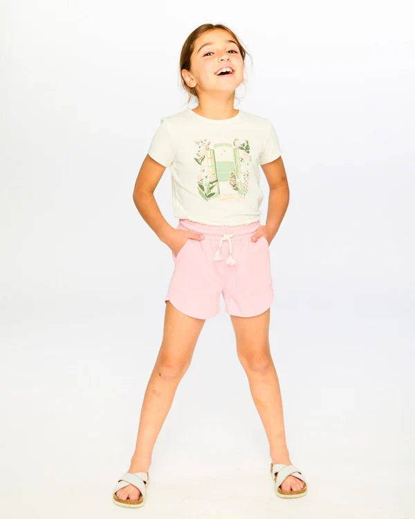 Deux Par Deux Jersey Shorts - Pink Nectar