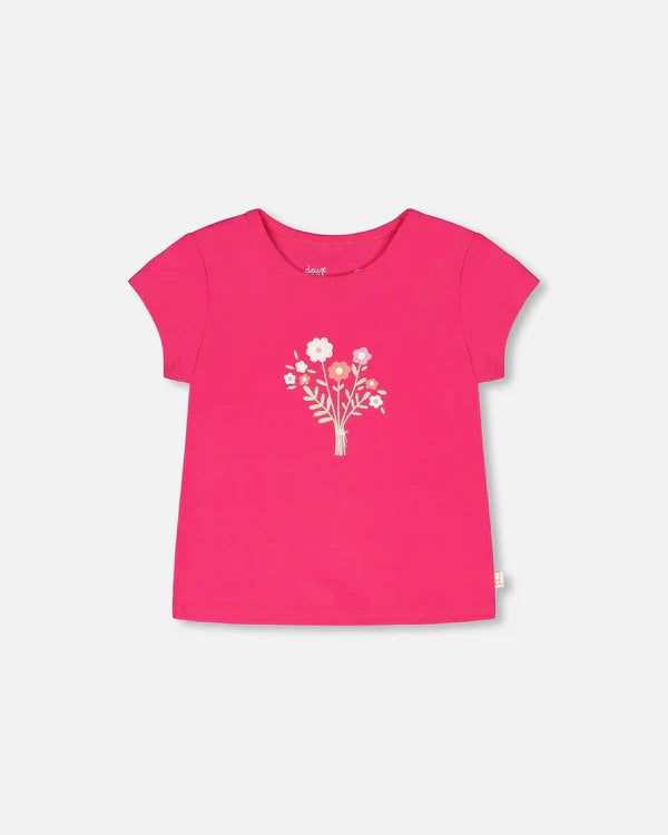Deux Par Deux Jersey T-Shirt - Pink Yarrow