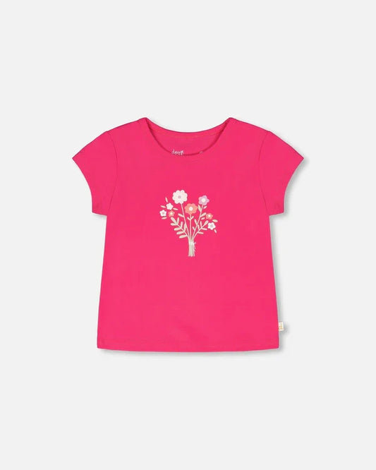 Deux Par Deux Jersey T-Shirt - Pink Yarrow
