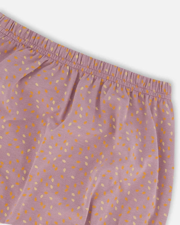 Deux Par Deux Jersey Top and Bloomer Set - Printed Seeds