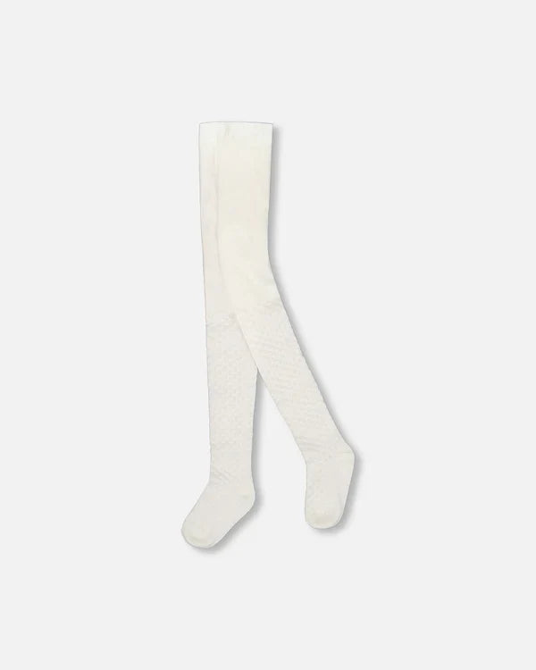 Deux Par Deux Knit Tights - Off White