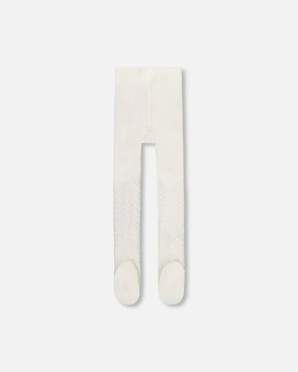 Deux Par Deux Knit Tights - Off White