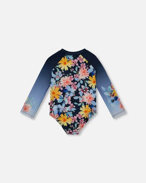 Deux Par Deux Long Sleeve Rashguard - Flowers
