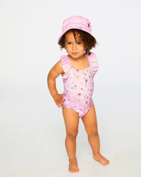 Deux Par Deux One Piece Swimsuit - Gradient Lilac Flower