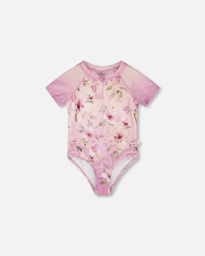 Deux Par Deux One-Piece Swimsuit - Purple Flower