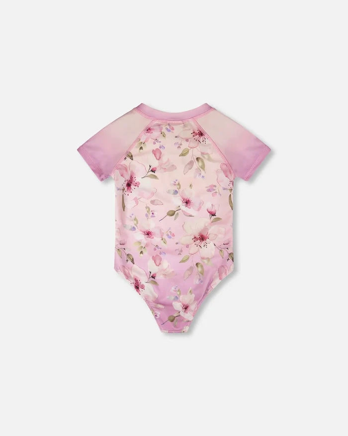 Deux Par Deux One-Piece Swimsuit - Purple Flower