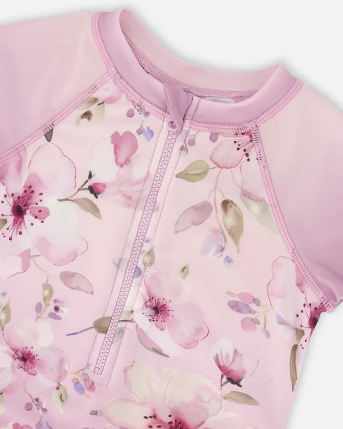 Deux Par Deux One-Piece Swimsuit - Purple Flower