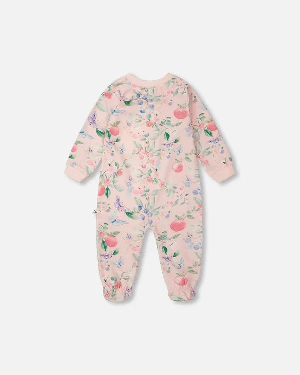 Deux Par Deux Organic Cotton Footie - Printed Berries