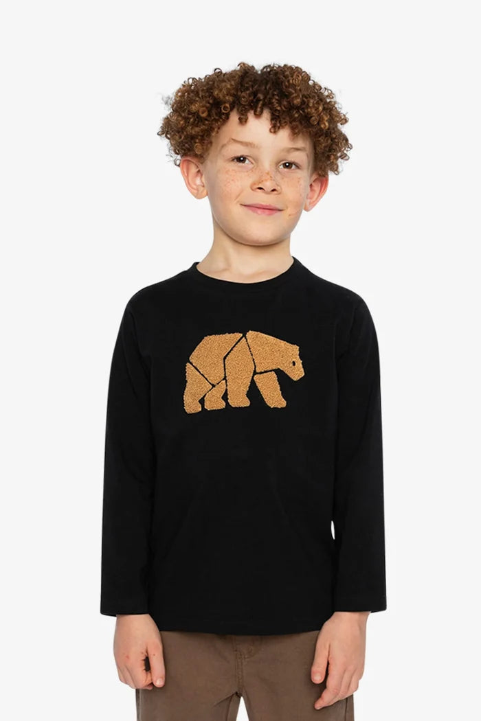 Deux Par Deux Organic Cotton Jersey T-Shirt - Black And Beige