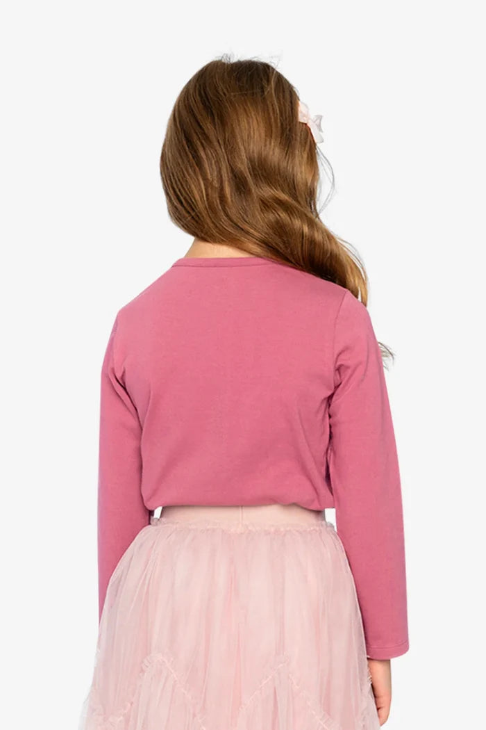 Deux Par Deux Organic Cotton Jersey T-Shirt - Rose Wine Pink
