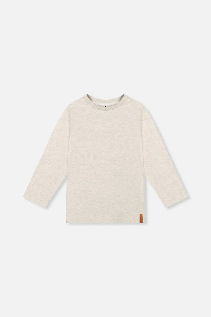 Deux Par Deux Organic Cotton Long Sleeve T-Shirt - Heather Grey