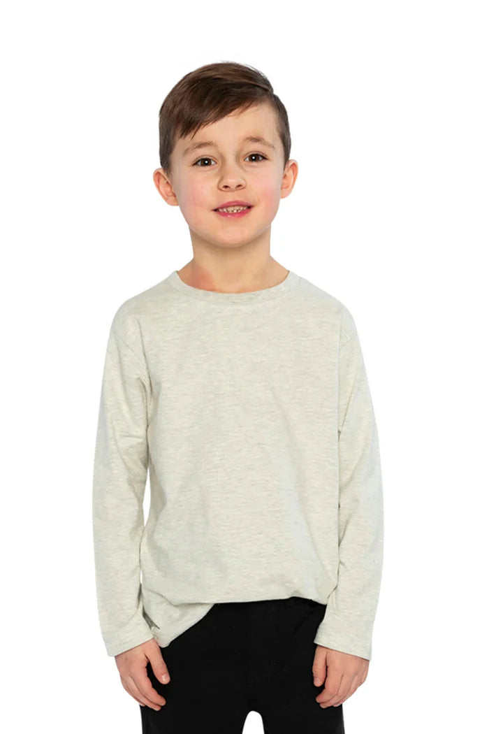 Deux Par Deux Organic Cotton Long Sleeve T-Shirt - Heather Grey