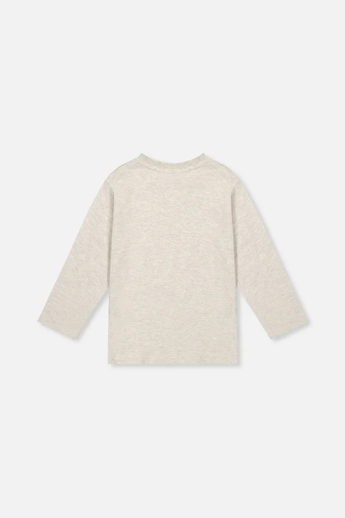 Deux Par Deux Organic Cotton Long Sleeve T-Shirt - Heather Grey