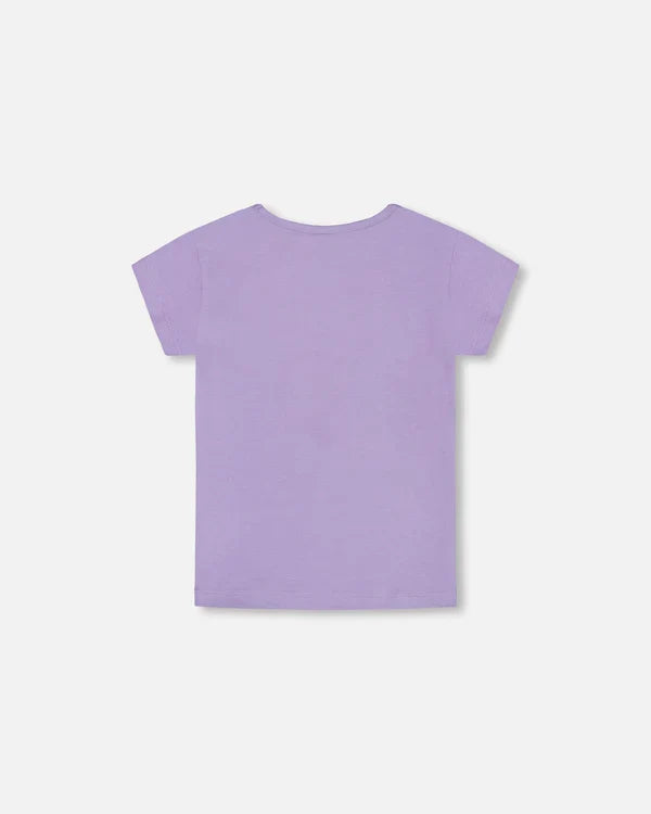 Deux Par Deux Organic Cotton Tee - Lavender Popcicle