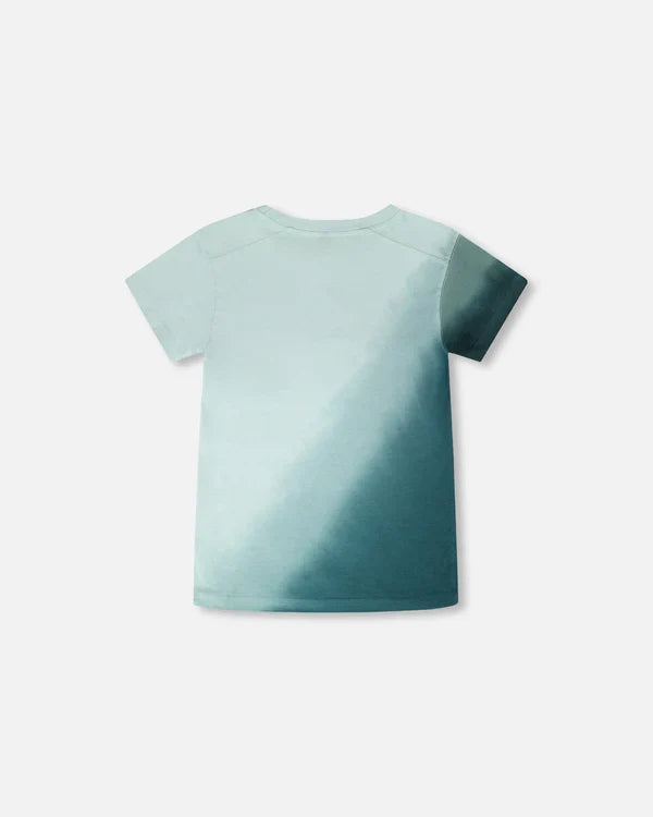 Deux Par Deux Organic Jersey T-Shirt - Blue Haze