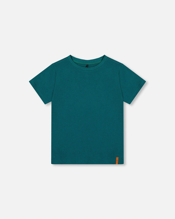 Deux Par Deux Organic Jersey T-Shirt - Shaded Spruce