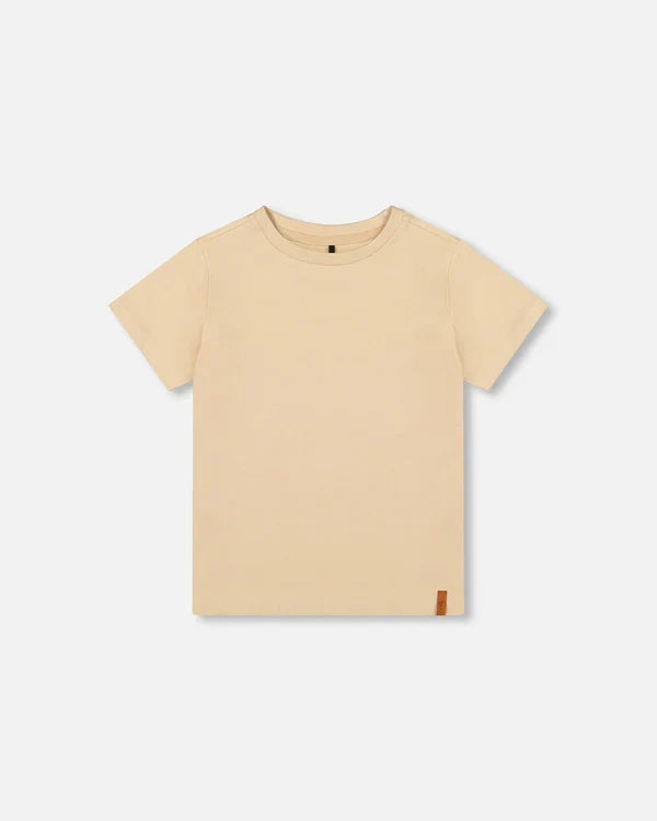 Deux Par Deux Organic Jersey T-Shirt - Warm Sand