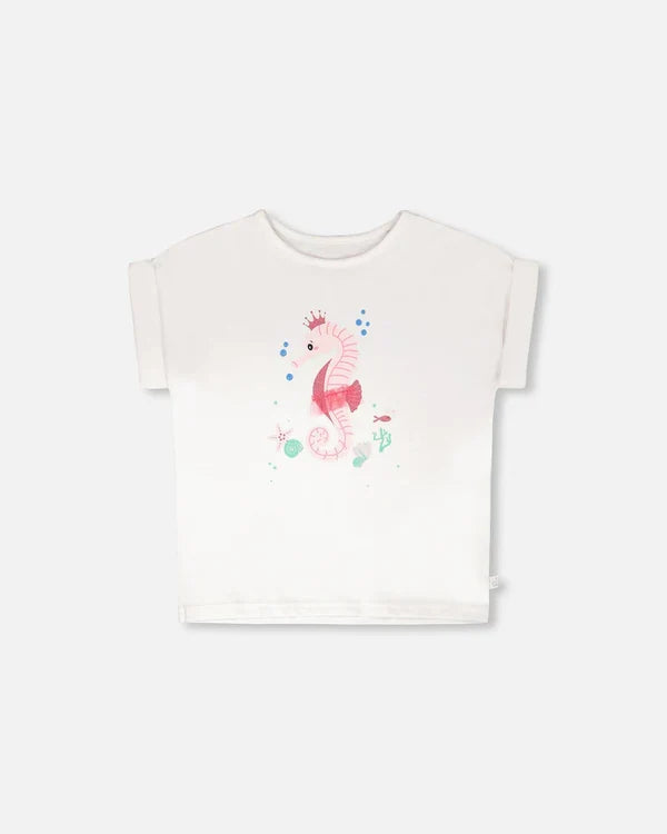 Deux Par Deux Organic Jersey T-Shirt - White