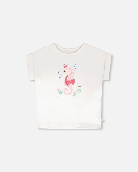 Deux Par Deux Organic Jersey T-Shirt - White