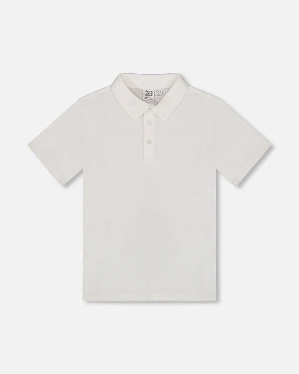 Deux Par Deux Polo T-Shirt - White