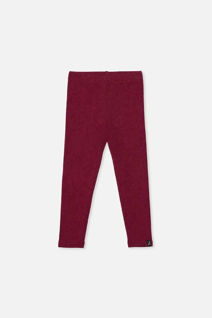 Deux Par Deux Ribbed Leggings - Chocolate Truffle