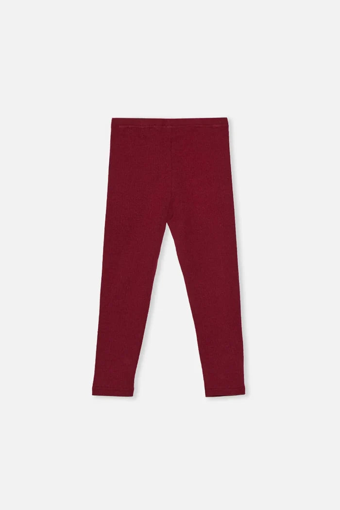 Deux Par Deux Ribbed Leggings - Chocolate Truffle