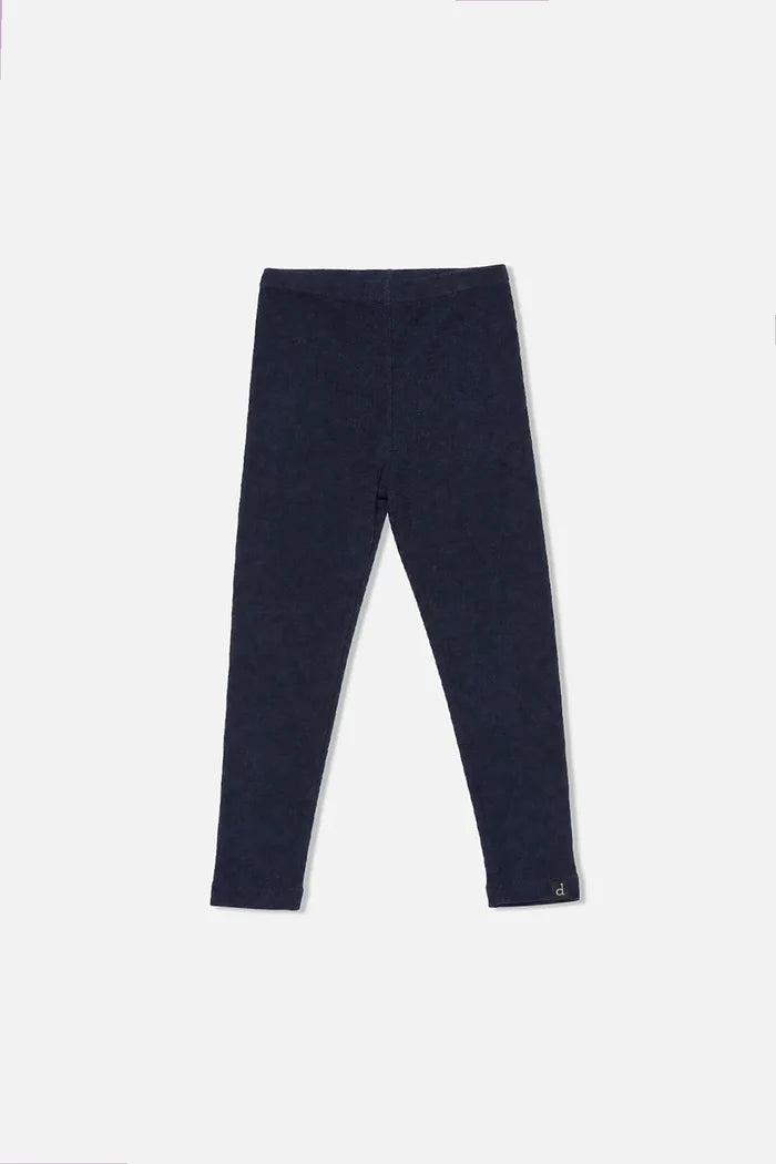 Deux Par Deux Ribbed Leggings - Peacoat