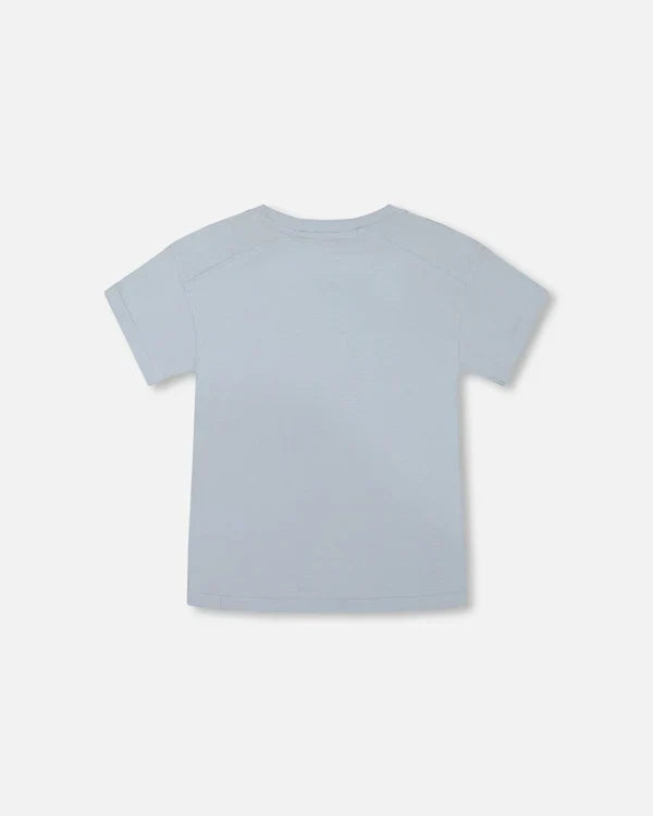 Deux Par Deux Short Sleeve Graphic Tee - Ramen Baby Blue