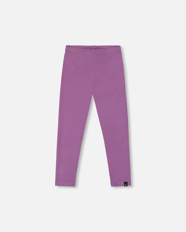 Deux Par Deux Super Soft Ribbed Leggings - Lavender/Bougainvillea