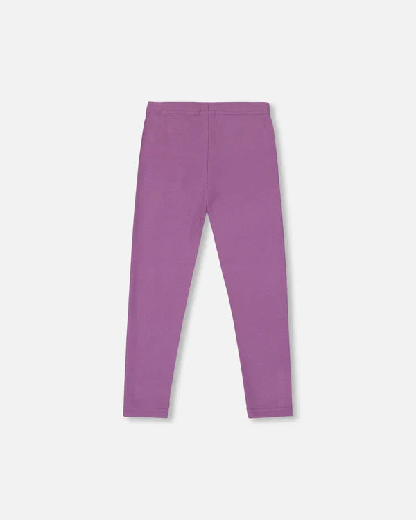 Deux Par Deux Super Soft Ribbed Leggings - Lavender/Bougainvillea