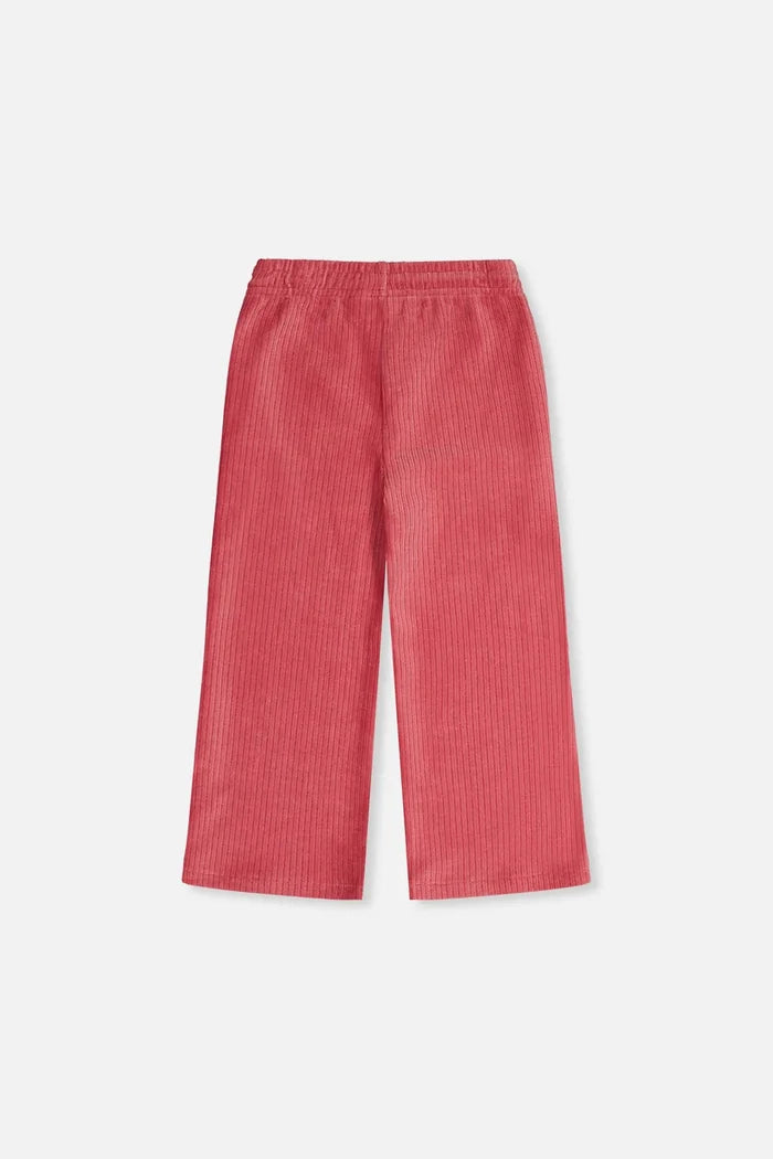 Deux Par Deux Velour Flare Pant - Rose Wine
